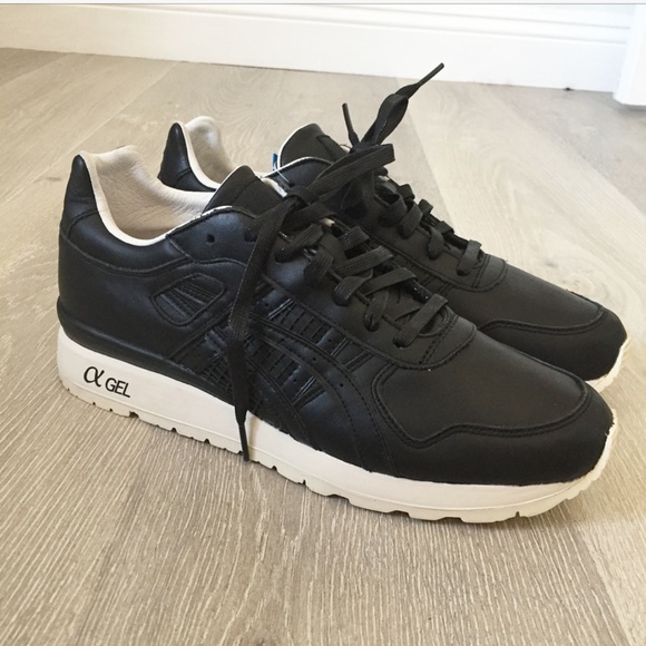 Asics Other - Asics Gel Leather Beige Black Men's Sneakers